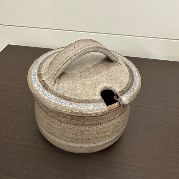 Other - Vintage Studio Pottery Stoneware Lidded Condiment Jar / Salt Cellar